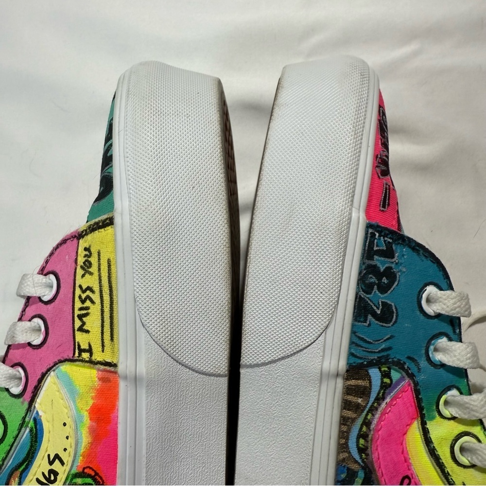 Vans Hand Painted Blink-182 Colorful Graphic Women's Sneakers - Picture 14 of 15